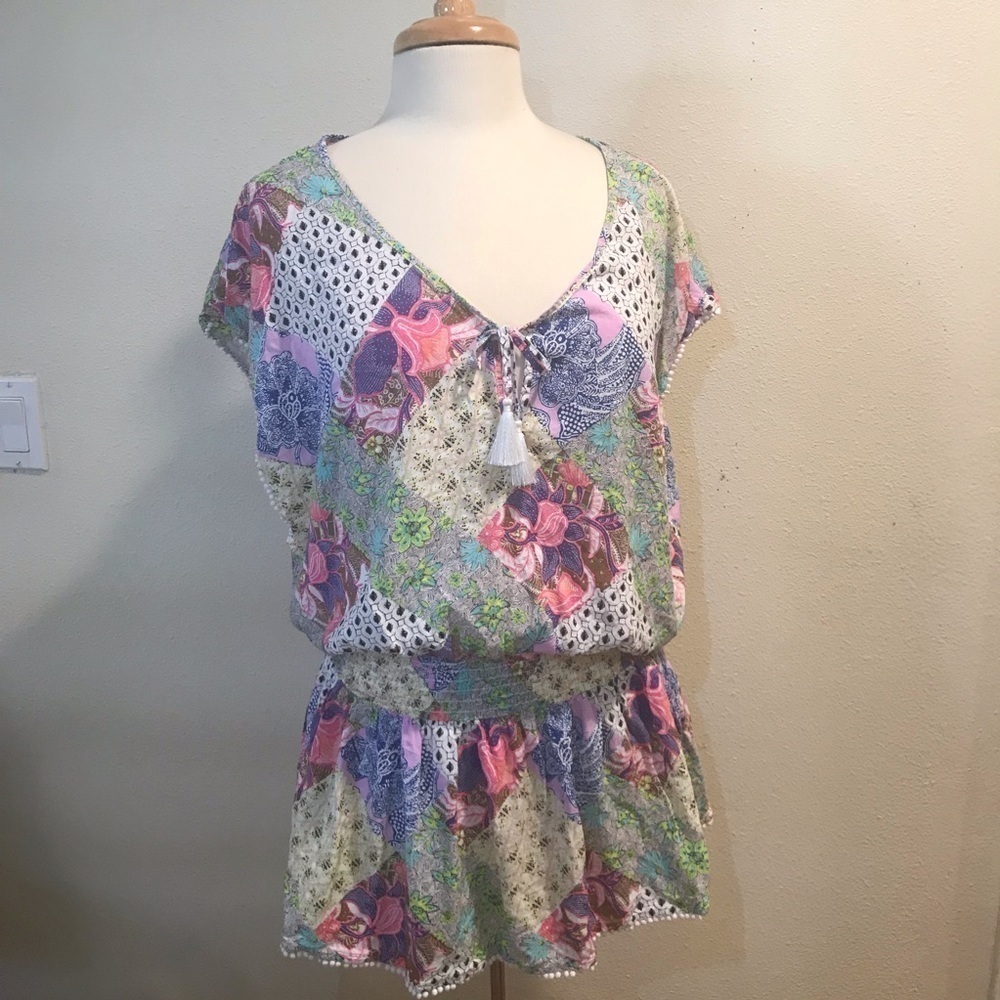 Victoria’s Secret peplum Flower Top intimate Sz L